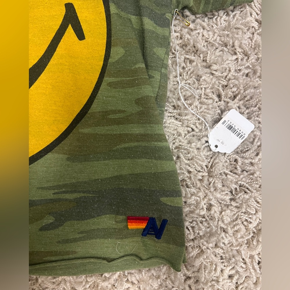 Aviator Nation Camo Tee with Yellow Smiley - Picture 4 of 5